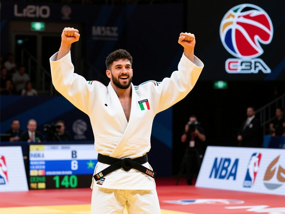 意大利运动员在柔道比赛中获胜 第3张